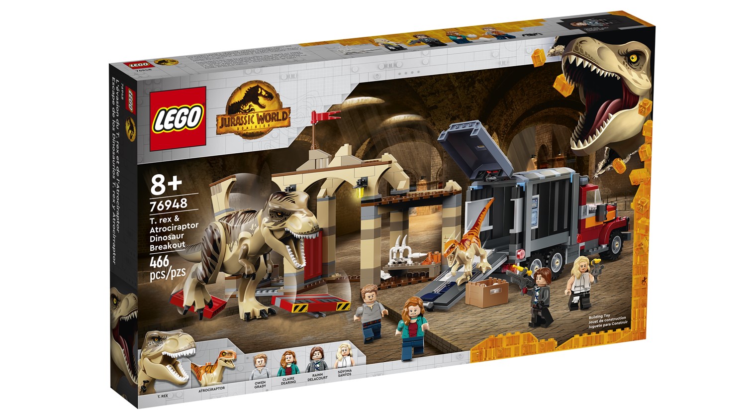LEGO Jurassic World 76948 ucieczka tyranozaura i atrociraptora