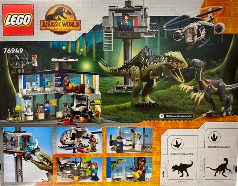 76949 LEGO Atak giganotozaura i terizinozaura