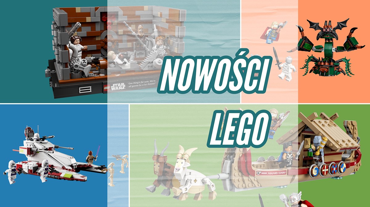 Sześć premier LEGO, m.in. Kozia łódź i Zgniatarka odpadów na Gwieździe Śmierci